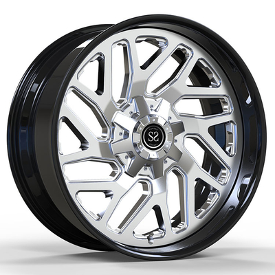 Fit Dodge Ram 1500 Yeni Stil Parlak Siyah Özel 2 ADET Dövme Alaşımlı Jantlar 20 21 ve 22 inç 5x139.7 / 6x139.7