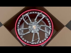 Porsche için özel kırmızı fıçı ve gri diskli 1-PC dövme diskleri