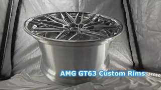AMG GT63 için 22x10 ve 22x12 Cilalı Özel 2 PC Dövme Jantlar