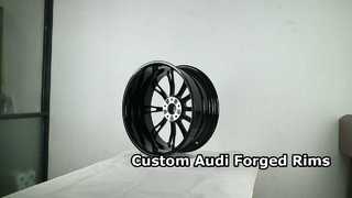 Audi Custom 1-PC Dövme Jantlar Parlak Siyah+Elmas Kesim Yüzü