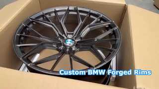 BMW Otomobilleri için Saten Gri 18"~23" Özel 1-PC Dövme Jantlar