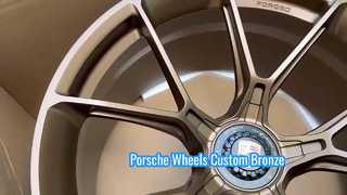 Sahte Merkezi Kilitli Porsche Saten Bronz 1-PC Jantlar
