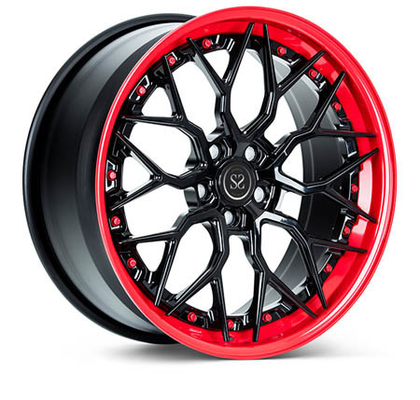 Kırmızı Dudak Parlatıcısı 3 Parça Dövme Tekerlekler Alaşımlı Jantlar 5X114.3 5X108 Ferrari 488 için Konuştu