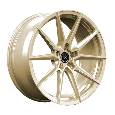 Monoblok 1 ADET Dövme Tekerlekler 20 inç 20x10.5 BMW M5 Luxury için Fırçalanmış Altın