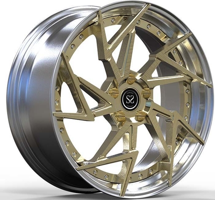 Chevrolet Corvette 2PC Dövme Alüminyum Alaşımlı Jantlar C05 9Jx19 Parlak Bronz Disk
