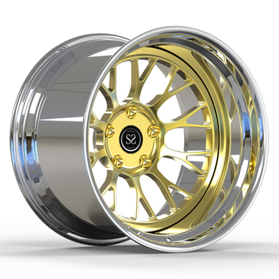 Deep Dish Gold 2 Parça Dövme Jantlar Cilalı Jantlar Negatif Ofset 19X12j Porsche Gt4 Jantlar