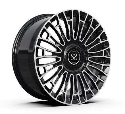 Kademeli Monoblok Dövme Jantlar Jantlar 20x8.5 20x9.5 Parlak Siyah İşlenmiş Yüz