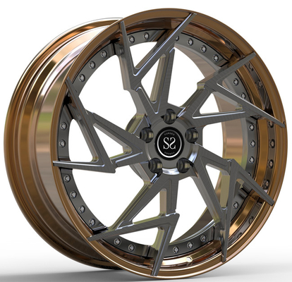 Kademeli 2 Parça Dövme Jantlar Jantlar Namlu Bronz Merkezi Tabanca Metal Alfa Romeo için