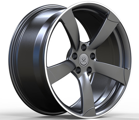 Audi S3 20 inç Kademeli Özel Tekerlekler için Gun Metal 1P Dövme Monoblok Jantlar