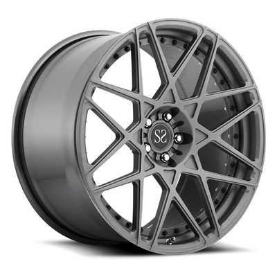 Alloy Custom Rim 1PC Land Rover Ferrari Siyah 18 19 Inch 5x112 için dövme tekerleği