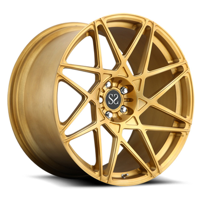 Altın 1 Parça BMW Audi Benz 18 19 20 21 22 Inch 5x120 için dövme tekerlekleri