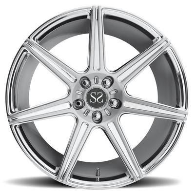 Gümüşle cilalanmış variller 1 parça Alüminyum alaşım dövme tekerlekler 20 inç 5x120 Porsche için