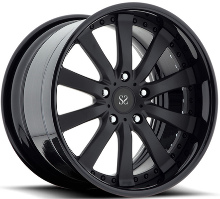 20 21 22 inç Ferrari 2 parça dövme tekerlekler Siyah Pcd 5x112 5 delik
