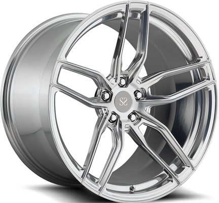 Audi A6L 5x112 için Gümüş Makine Yüzü 18 19 20 21 22 Inç 1-PC Kalıp Alloy Özel Tekerlekler