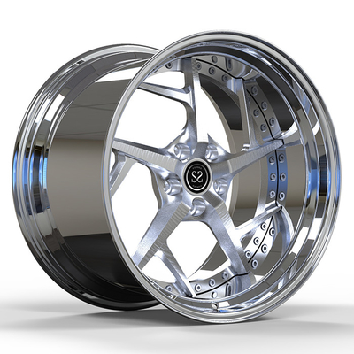 Volvo XC90 B5 2021 20x9.0 Özel 2-PC Kenarları Parlak Dudak + fırçalı Disk