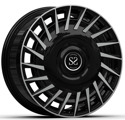 6x139.7 22x9.5 Özel 1-PC Kenarlık Lexus 600 için Siyah İşlenmiş Yüz