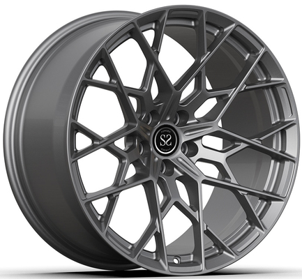 Porsche macan 2025 için 20x7 ve 20x10'luk gri 1 parça dövme tekerlekleri