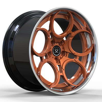 22x11 ve 22x12 2 Parça Hatayalı Tekerlekler BMW X5 için Altın cilalı