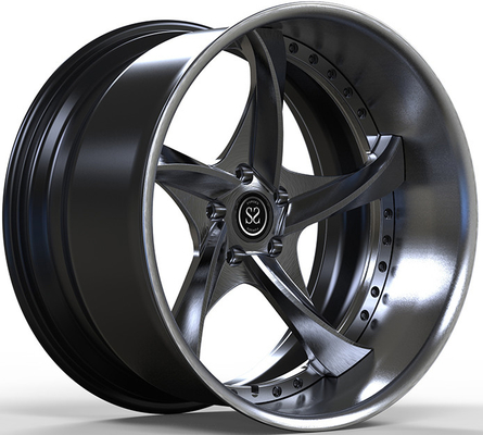 5x115 20x11.5 ve 20x12 Doge Challenger için özel 2 parça dövme tekerlekleri