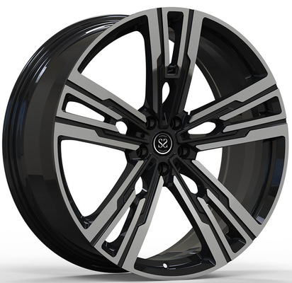 8.5Jx19 ET48 ve 9.5Jx19 ET48 BMW M4 için parlak siyah cilalı yüzlü tek parça dövme tekeri