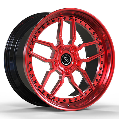 19x10 ET25/19x12ET20/5x114.3/60.1 2 Parça Hırsızlık Tekerlekleri Toyota Supra için Özel Kırmızı Disk