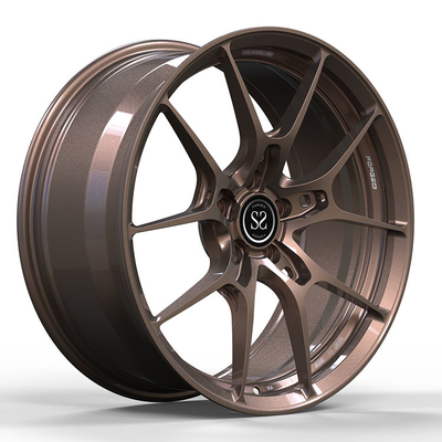 Tesla model Y 1 parça dövme tekerlekleri 20x9.5 ve 20x10.5 Özel Parlak Bronz veya