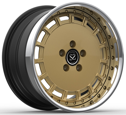 19x8.5ET38/19x9.5ET56/5x112/66.6 3-PC Polished + Bronze Rim For2019 Mercedes-Benz C-Class AMG C 63 S Br205
