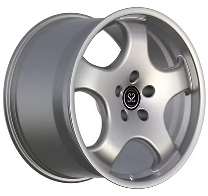 Ön 8.5Jx19 ET50 Arka 11.5Jx19 ET76 Tekerlekler Porsche 991 Parlak Gümüş Kalıp 1-PC Kenarları