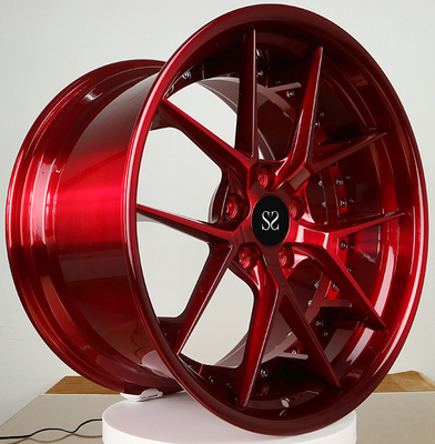 20x8.5 20x9.5 Özel 2-PC dövme tekerlekler 1967 Oldsmobile Cutlass Supreme için kırmızı parlaklık