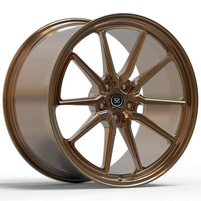 21x9 ET28/22x11.5ET22/5x114.3/67.1 Ferrari F8 Tributo için fırçalanmış parlak bronz