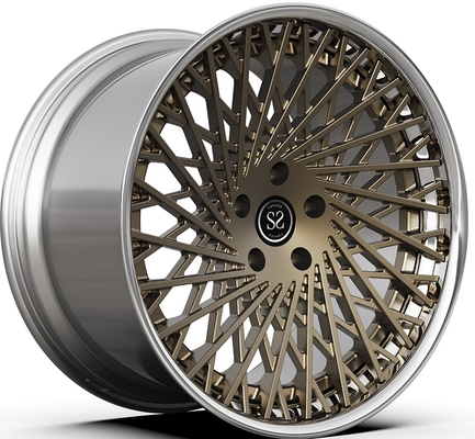 21x9.5ET30/22x12.5ET51/5x114.3/67.1 Ferrari F12 için Bronz cilalı 2 PC halkalar