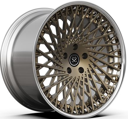 21x9.5ET30/22x12.5ET51/5x114.3/67.1 Bronz Parlak 2 Parçalı Jantlar Ferrari F12 İçin ET -76-90mm/Standart Amerika VIA/JWL