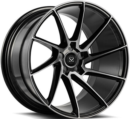 Audi A1 için 18x8.0 Saten Siyah Parlak Yüzey Özel 1 Parça Dövme Jantlar