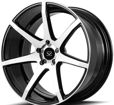 Audi A3 için siyah makineli yüz 16 17 ve 18 inç 1 parça dövme tekerlekleri
