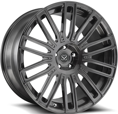 Gun Metal 19 inç Özelleştirilmiş Tek Parça 20 21 22 24 Dövme Jantlar 6061-T6 Bentley için Dövme Alüminyum Alaşımdan Yapılmıştır