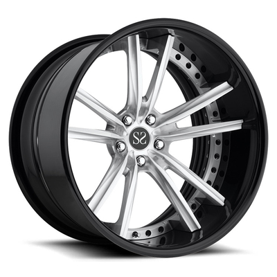 lAMercedes-Benz AMG GTS / 21 inç 2 Parça Dövme Tekerlekler İçin Özelleştirilmiş Alaşımlı Jantlar Özel Cıvata Deseni 5x112