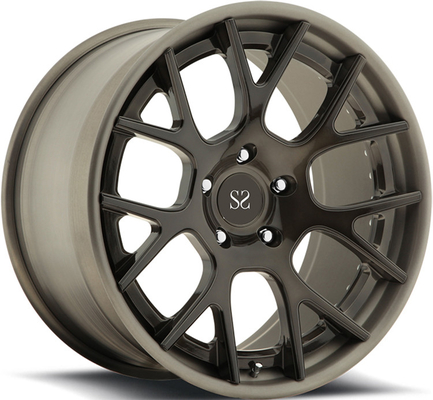 20 inç Jantlar Parlak Siyah Özelleştirilmiş 2-PC Dövme Alaşım Jantlar 5x120 Ile BMW M4 / SAE J2530 Alaşım Jantlar