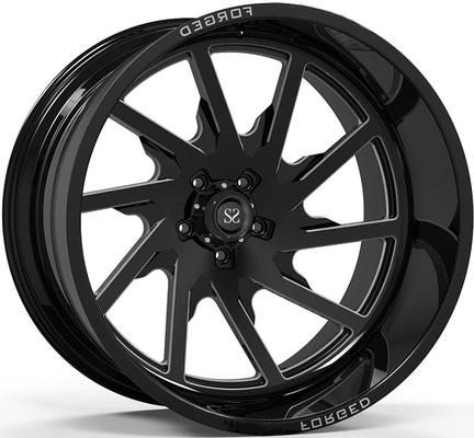 Kapalı Rad Jantlar 24x12 ve 24x14 Parlak Siyah İşlenmiş Derin Dudak Özelleştirilmiş 4x4 Jant