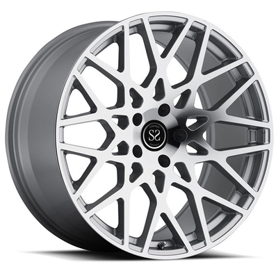 Audi Q7 Için 20 inç Jant Jantlar / Gümüş İşlenmiş Özelleştirilmiş 20 inç 5x130 Dövme Alaşım Jantlar