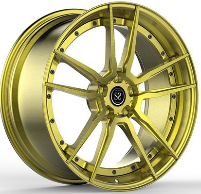 Audi RS6 için Alüminyum Alaşımlı 20 X 10.5 Altın Fırça Dövme Alaşımlı Jantlar