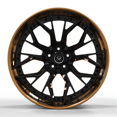 M6 2 Parça Dövme Alüminyum Jant Boşlukları için Cilalı Bronz 20x11 Jantlar