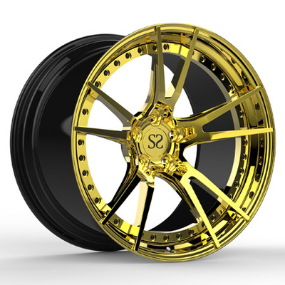 2 Adet 20x10 İnç Bmw M6 Altın Pcd 139.7mm Parlatma Dövme Jantlar