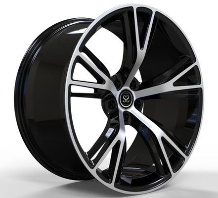 22x9 22x11 tek parça alüminyum alaşımlı dövme parlak siyah bmw m6 araba jantları için işlenmiş yüz tekerleği