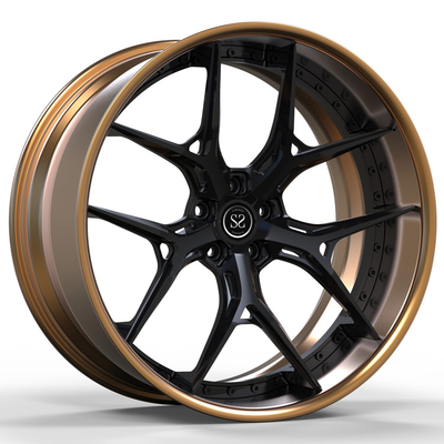 Özel Dövme 2 Parça Alaşımlı Jantlar Merkezi Mat Bronz Namlu Gri 22x11 RS6 Jantlar