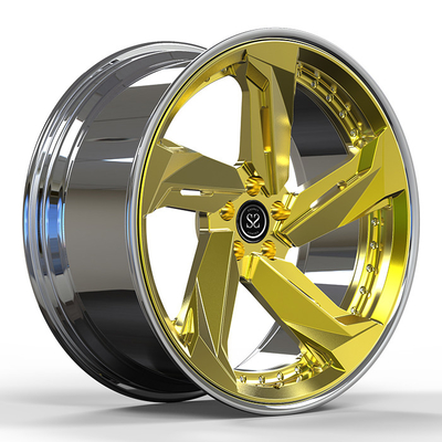 Altın Fırça 2-PC Dövme Alüminyum Jantlar 5x112 sendeleyerek 20 21 inç Mercedes Benz E63 için