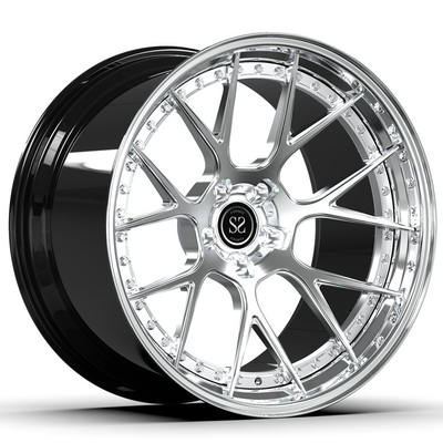 Alaşım 2 Parça Dövme Fırçalı Tekerlekler Negatif Ofset M6 için 21 inç 21x11 21x12