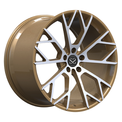 Lambor Aventador için 1 ADET Monoblok Dövme Bronz İşlenmiş Jantlar 21 inç 21x13 Alaşım Araba Jantları