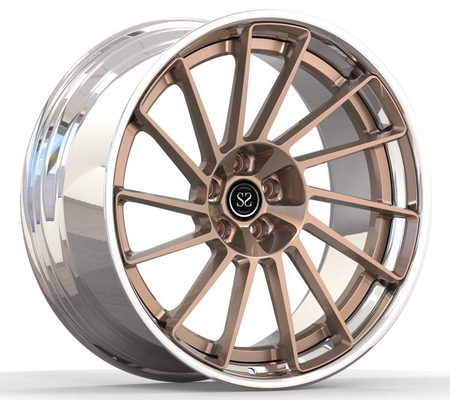 Porsche Macan Staggered 21inch için Fırçalanmış Cilalı 2 Parça Dövme Tekerlekler