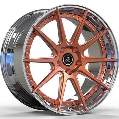 SS2007 21 İnç Ferrari Dövme Jantlar Lehçe Turuncu 2-PC F430 5x108