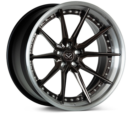 Dövme Vossen EVO2 3 PC Jantlar RS5 Lüks Araba Siyah Cilalı Tekerlekler için 24 inç